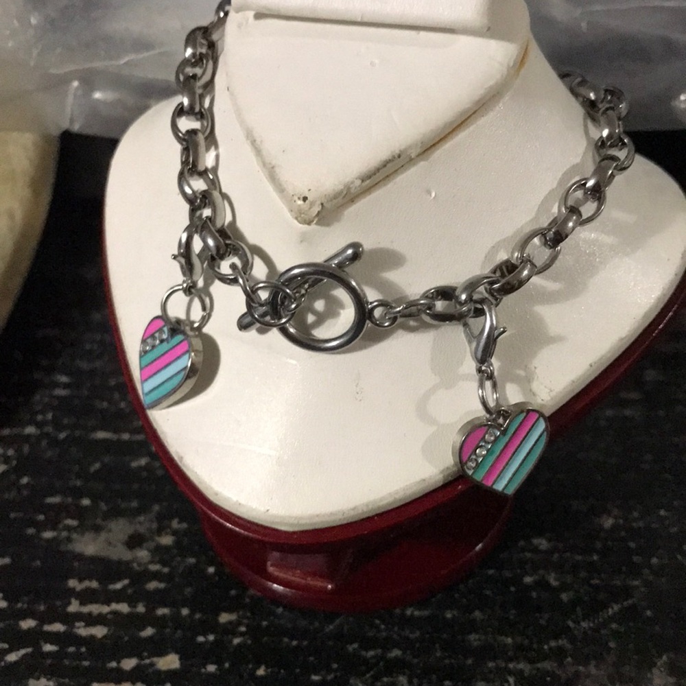 Heart charm bracelet